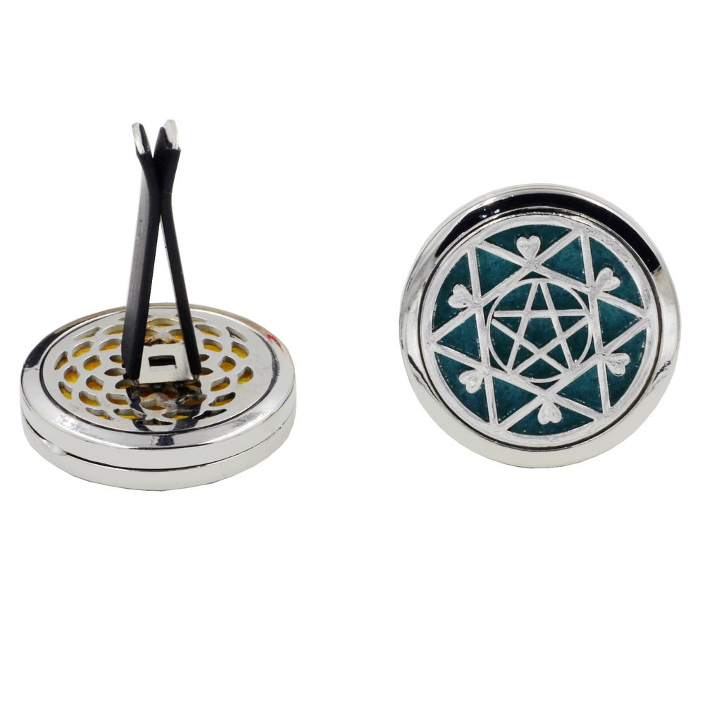 Essence Elysium: Alloy Hollow Perfume Clip for Aromatherapy Diffusion.