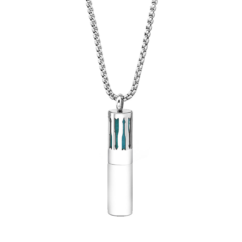 Essence Elysium: Stainless Steel Aromatherapy Pendant Perfume Necklace.