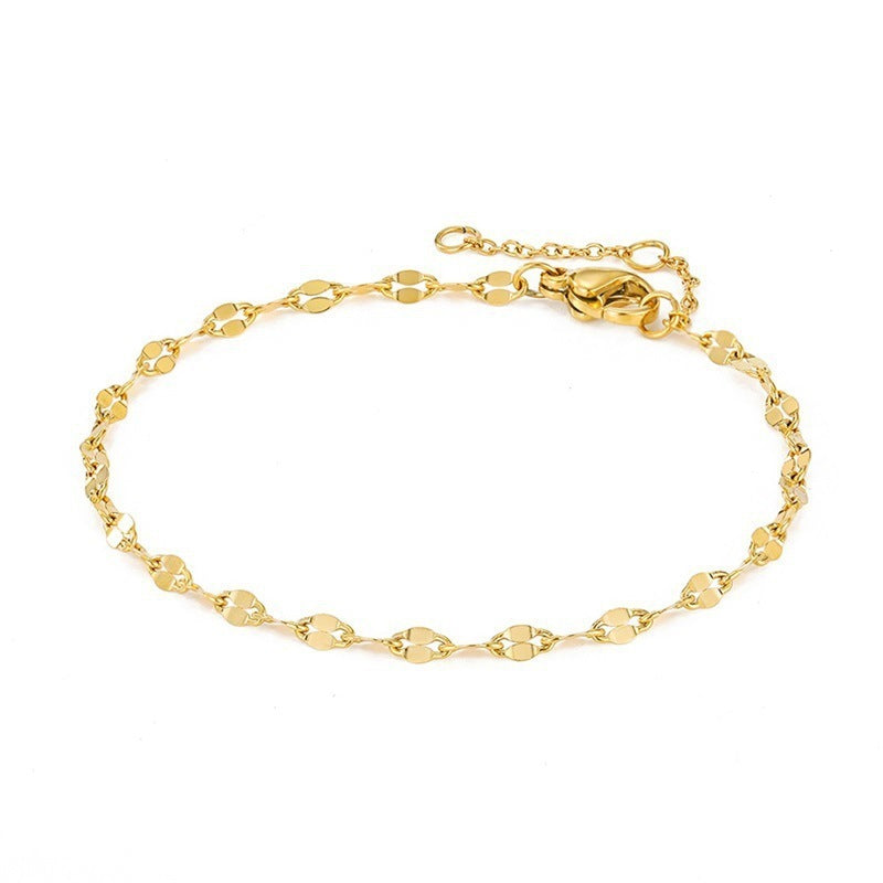 New Non-fading Niche Women's Stainless Steel Anklets