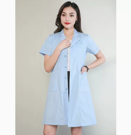 White Coat Long Sleeve Female Male Beauty Doctor Nurse Work Clothes