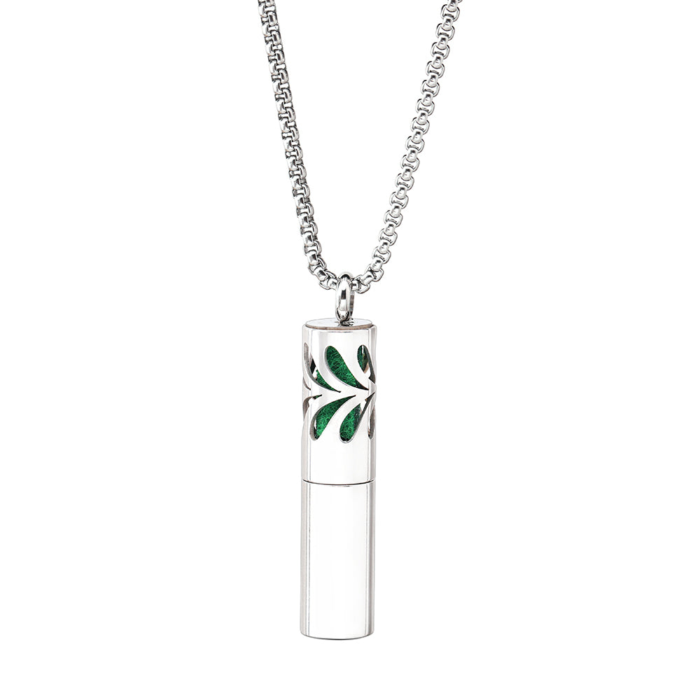 Essence Elysium: Stainless Steel Aromatherapy Pendant Perfume Necklace.