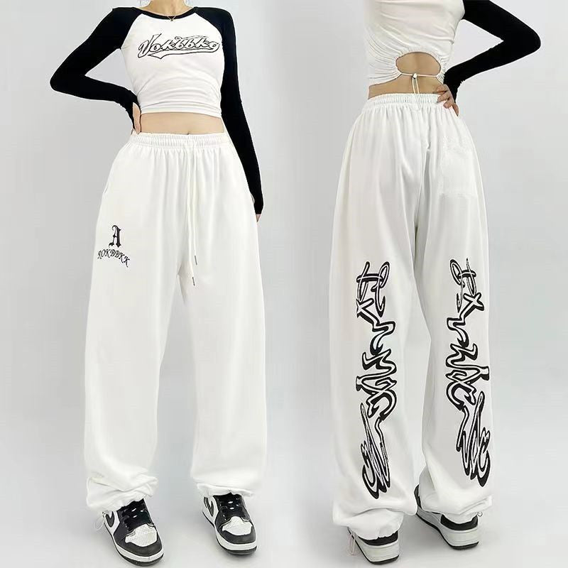 American Style Sports Loose Drawstring Hip-Hop Pants