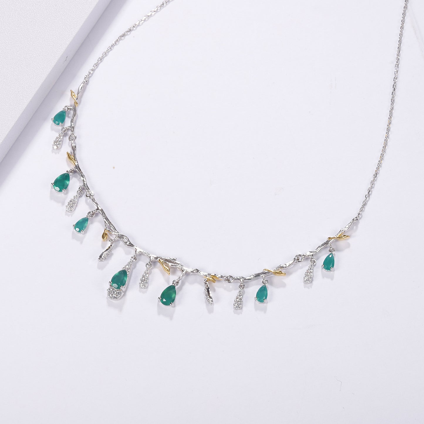 S925 Silver Natural Topaz Necklace