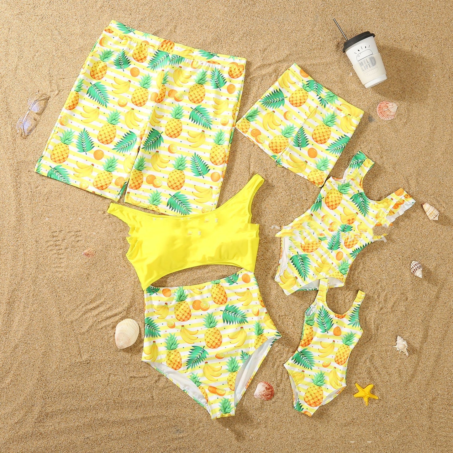 Parent-child Swimsuit Quick Dry Beach Pants Mid-child Swimsuit