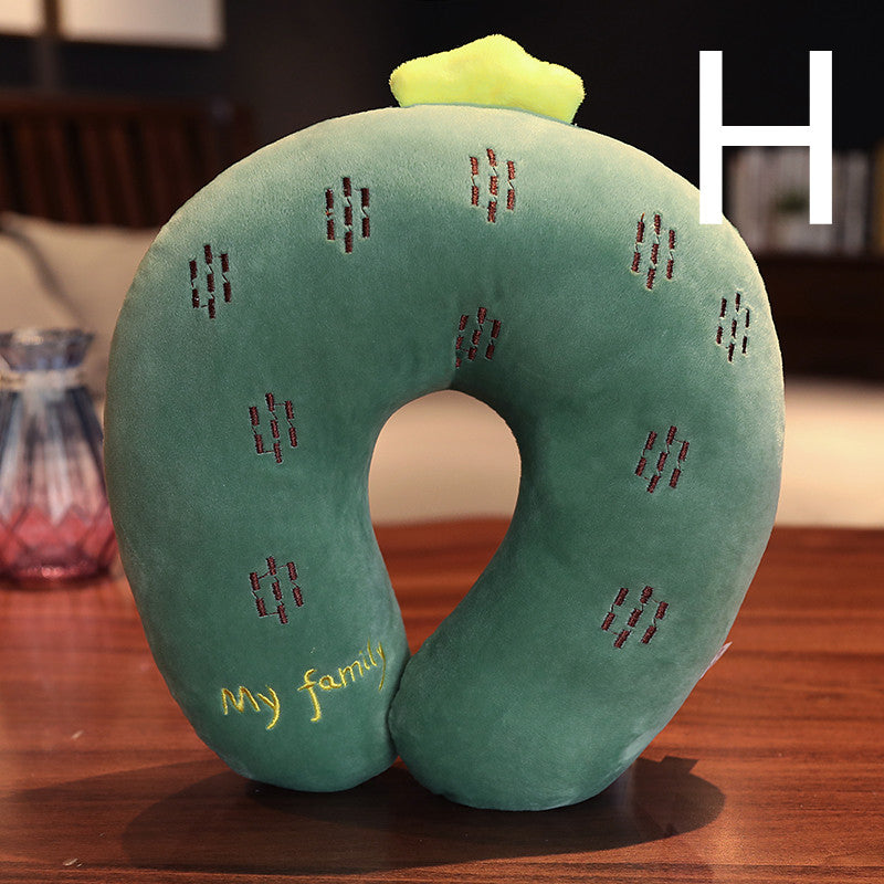 Cute U-shaped Neck Pillow For Travel And Sleep In A Car