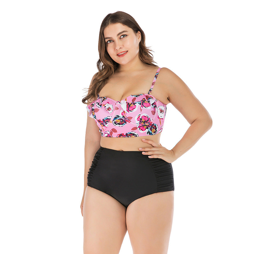 Plus Size High Waist Bikini Swimsuit