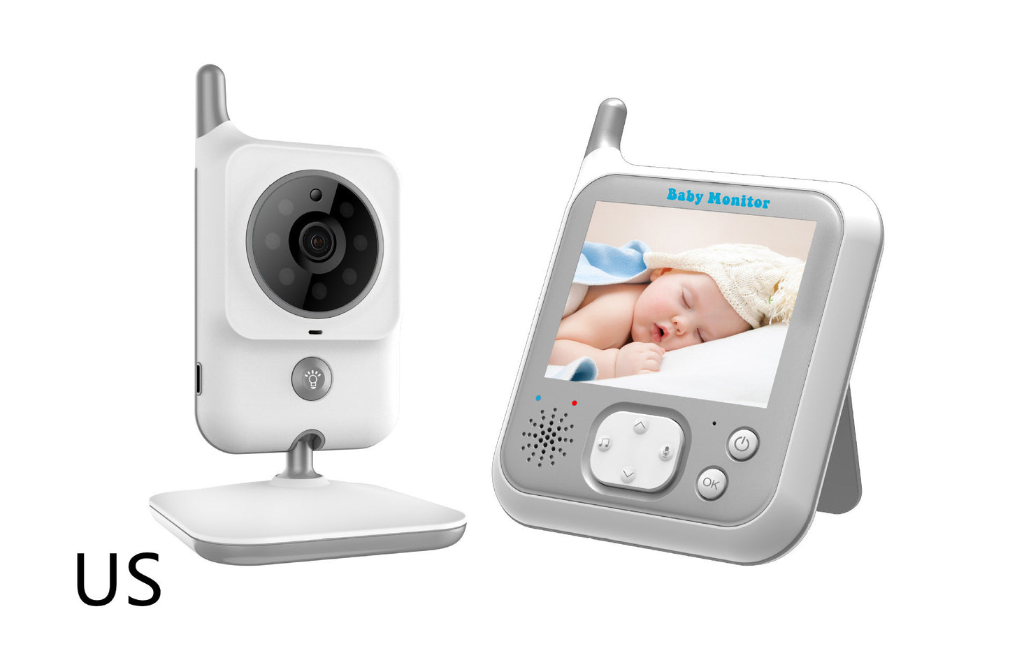 Wireless Video Color Baby Monitor Luminous Portable