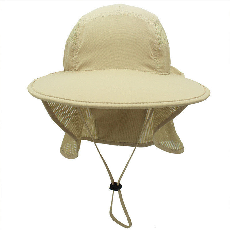 Wide-brimmed Sunhat For Men And Women In Summer Polyester Quick-drying Hat Mountain Fishing Bucket Hats With Neck Guard