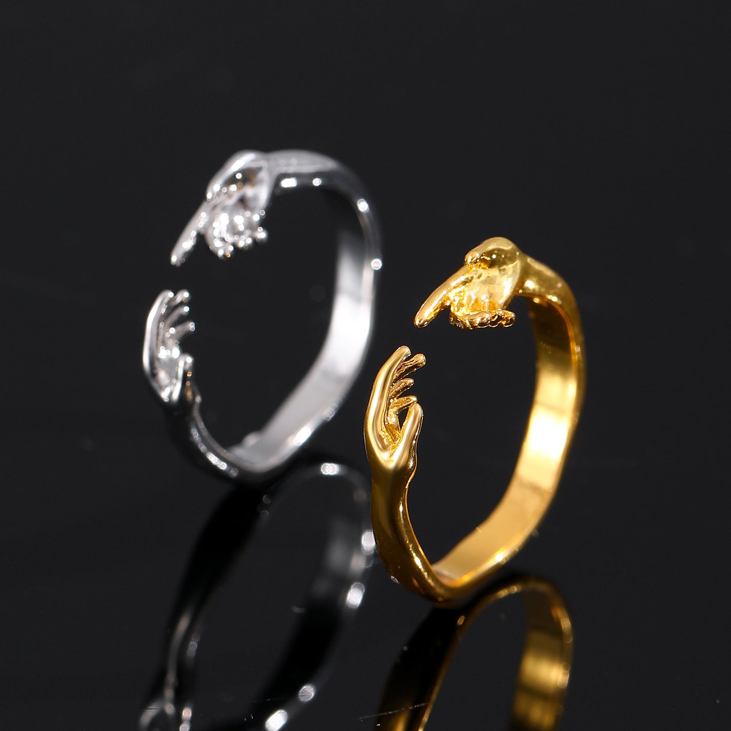 Opening Adjustable Two-hand Rings Fashion Personality Ring For Valentine's Day