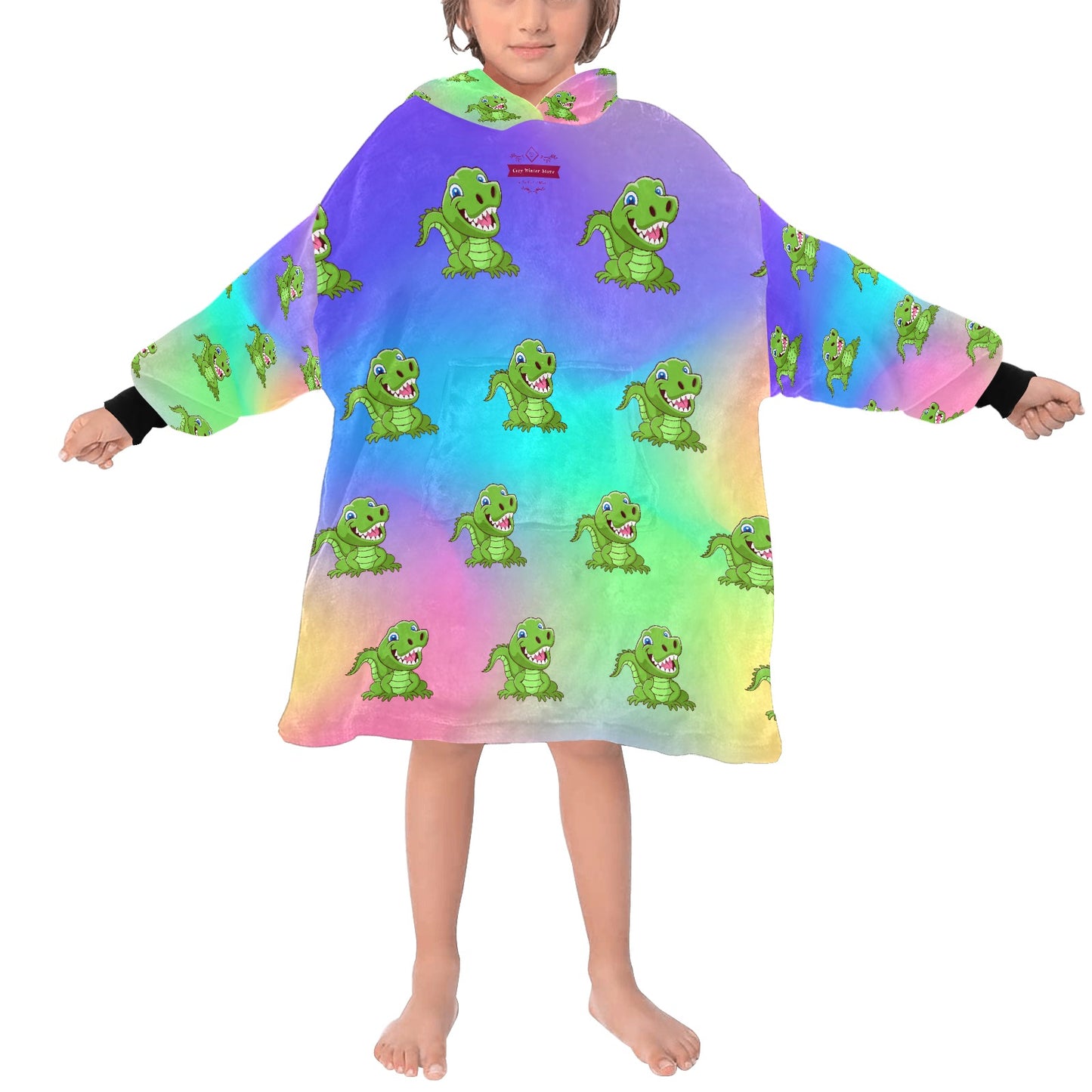 CWS Cozy Vibe Little Dino Blanket Hoodie for Kids by Cozy Winter Store