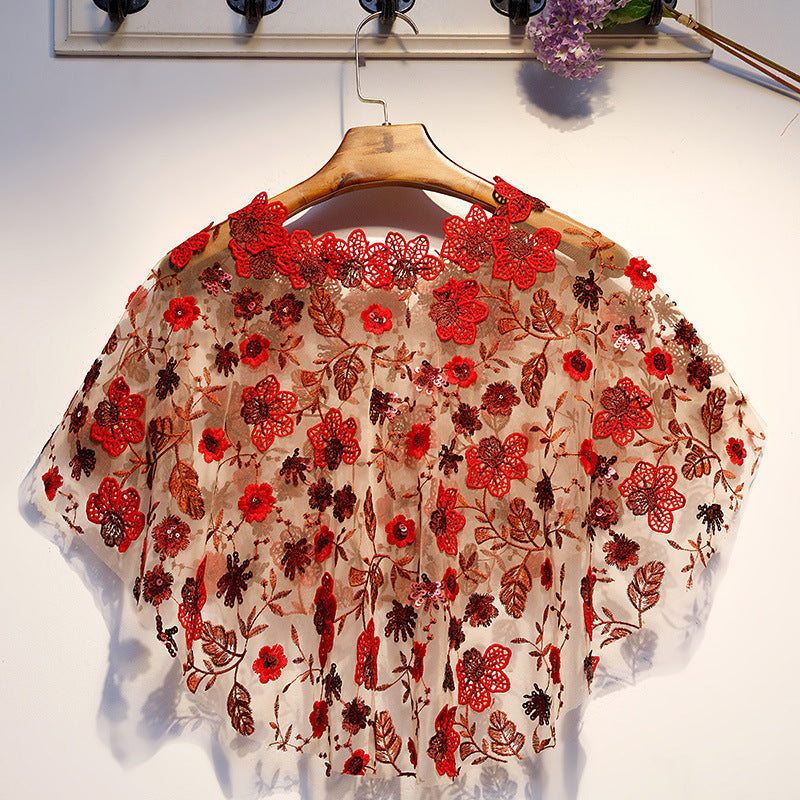 Women's Lace Thin Shawl Blouse