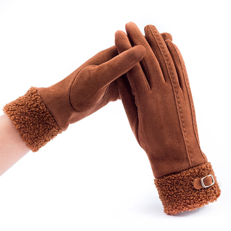 Warme Handschuhe frauen Winter Touchscreen Reiten Plus Samt Verdickung