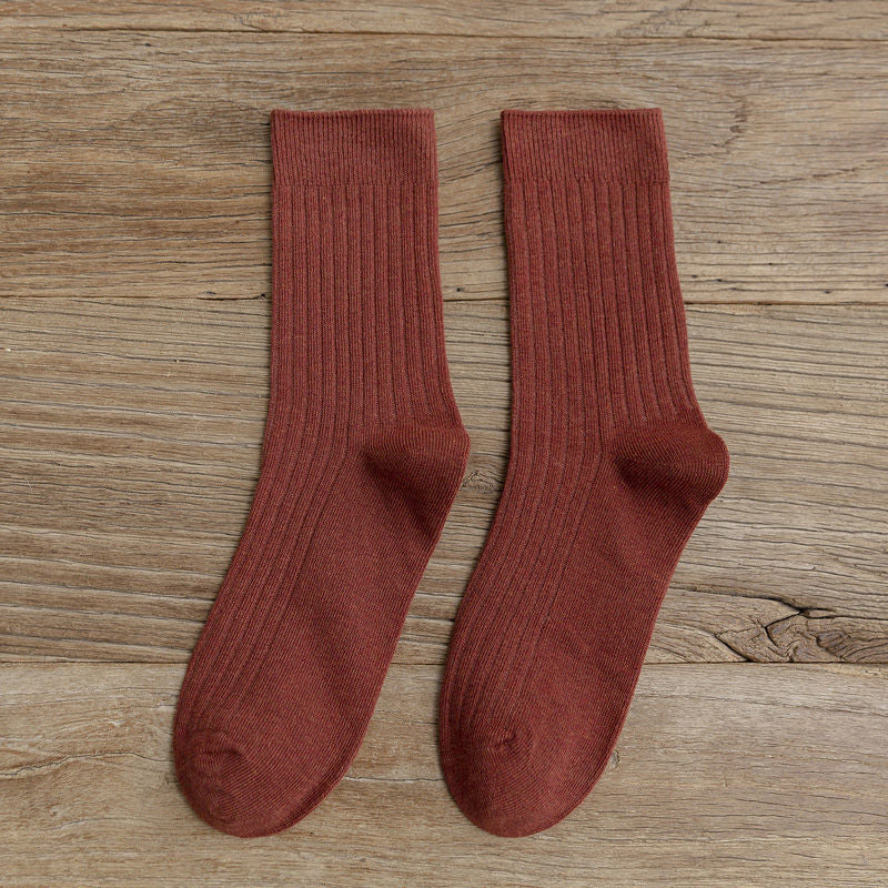 Herbst und Winter weibliche Baumwolle lange Socken