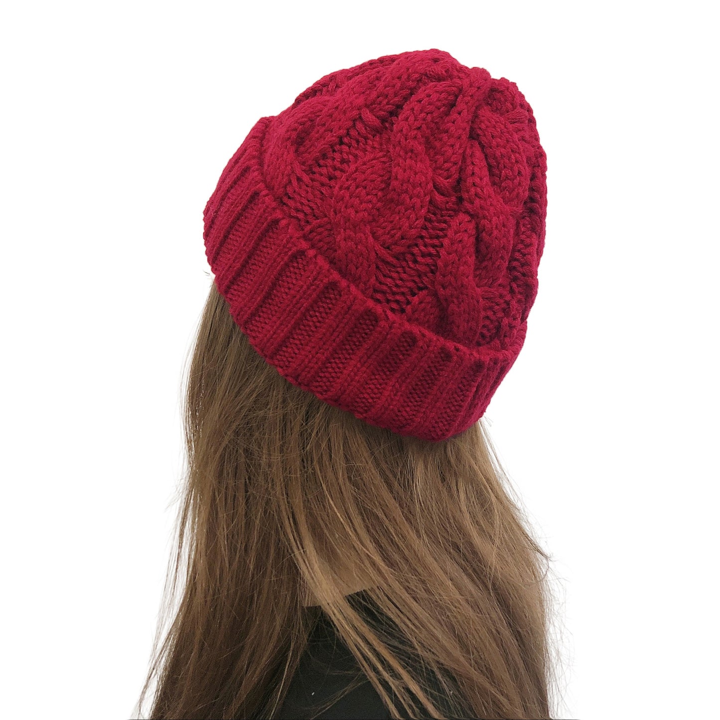 Trendy Curled Monochrome Wool Thermal Hat