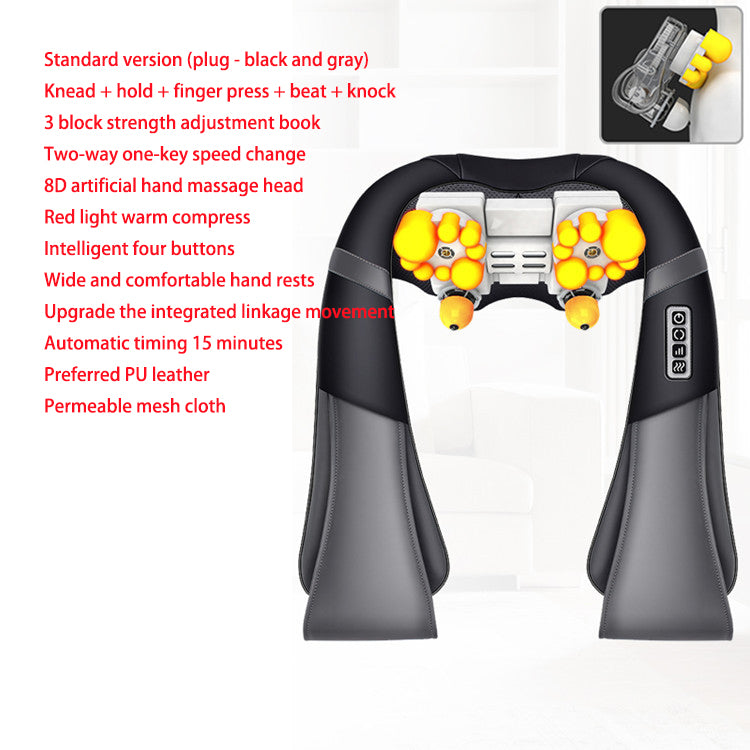 Deep Kneading Shiatsu Massager With Heat