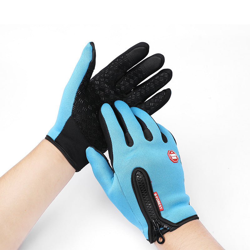 Winterhandschuhe Touchscreen Reiten Motorrad Schiebe wasserdichte Sporthandschuhe mit Fleece