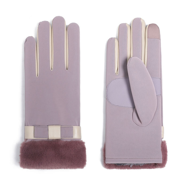 Winter Fleece-lined Thickened Touch Screen Gloves