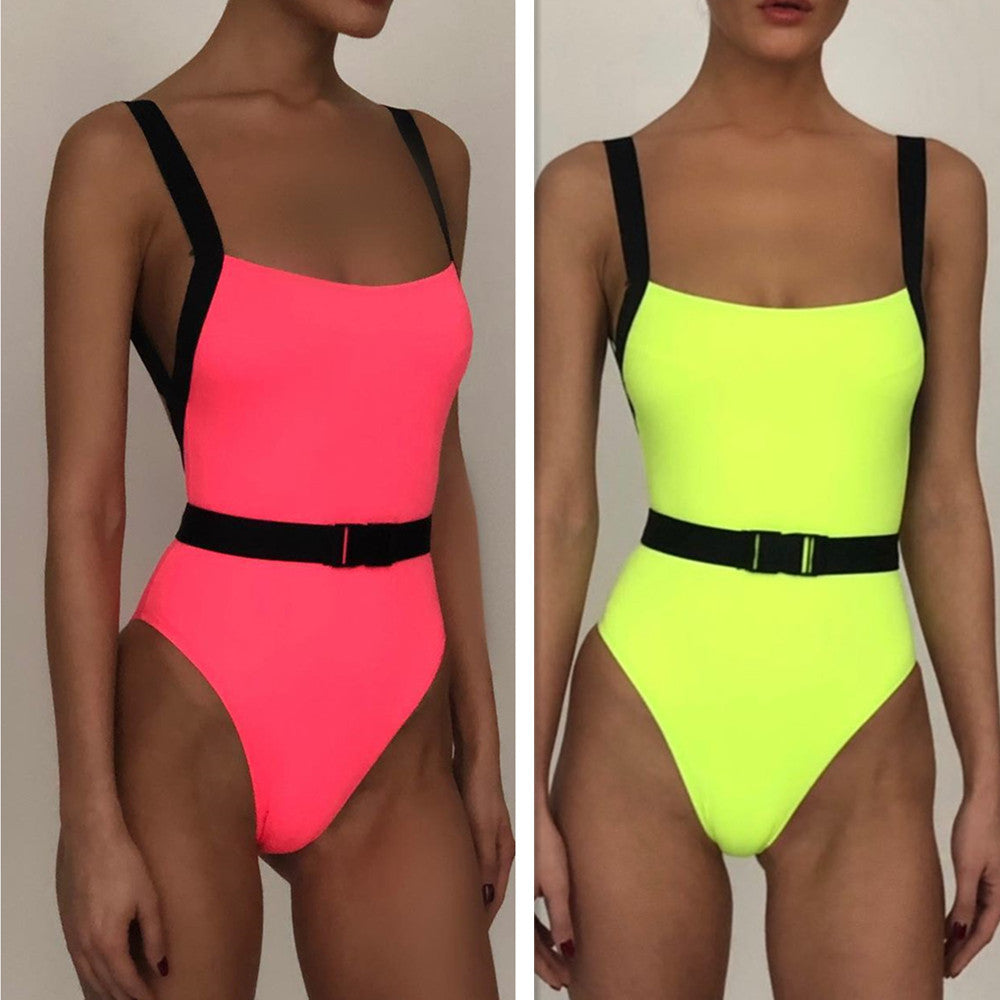 Fluorescent One Piece Swimsuit