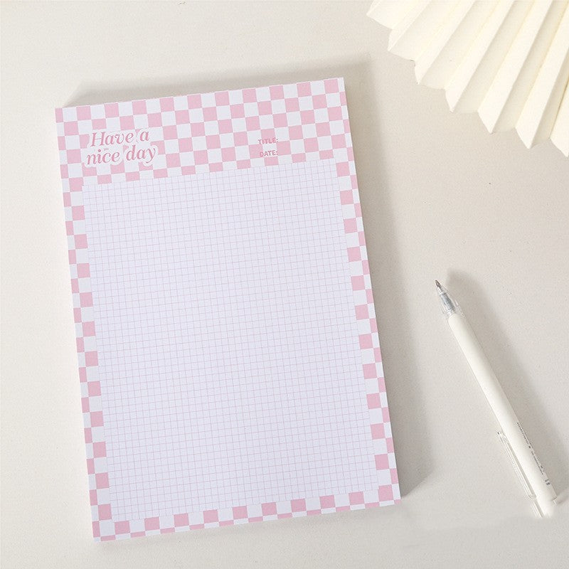 Milk Gas Store Girl Grid Note Cute Ins Minimalist Message Paper