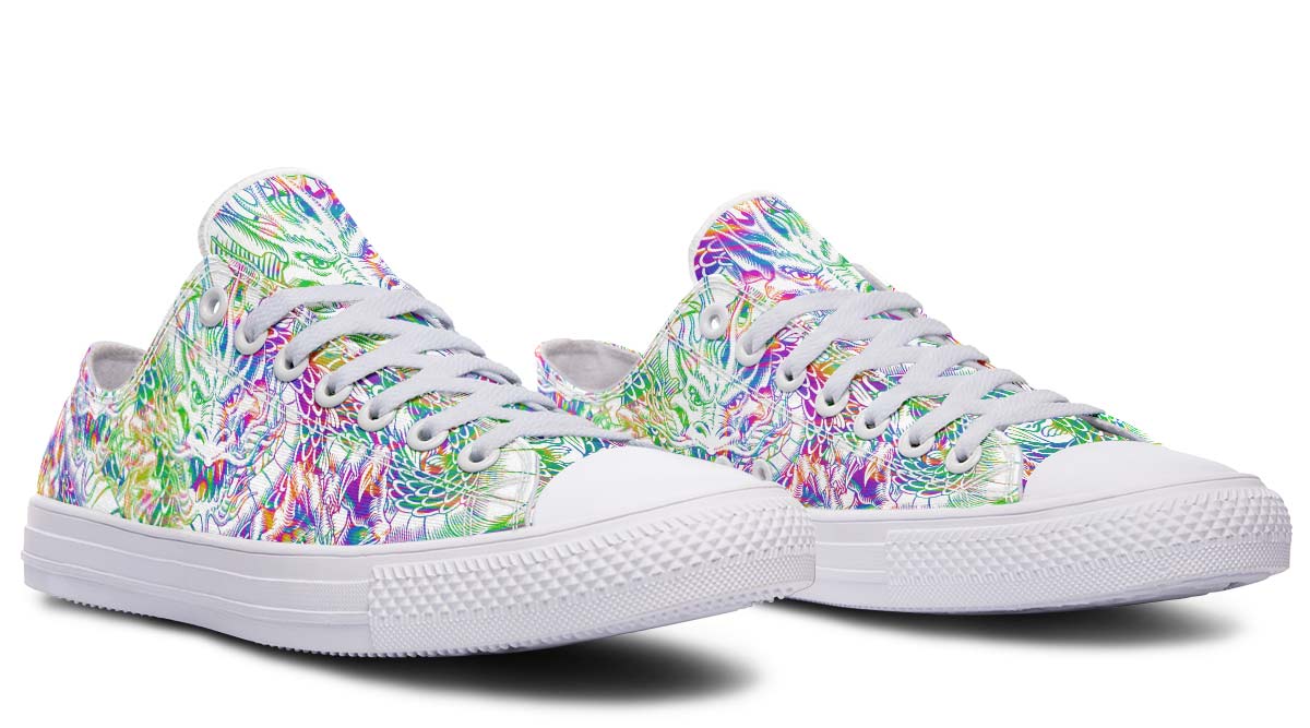 UrbanKicks Color Burst Fashion Print Couple Low-Top Canvas Shoes