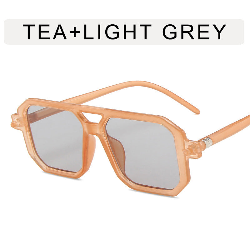 Fashionable Double-beam Polygonal Sunglasses For Men And Women