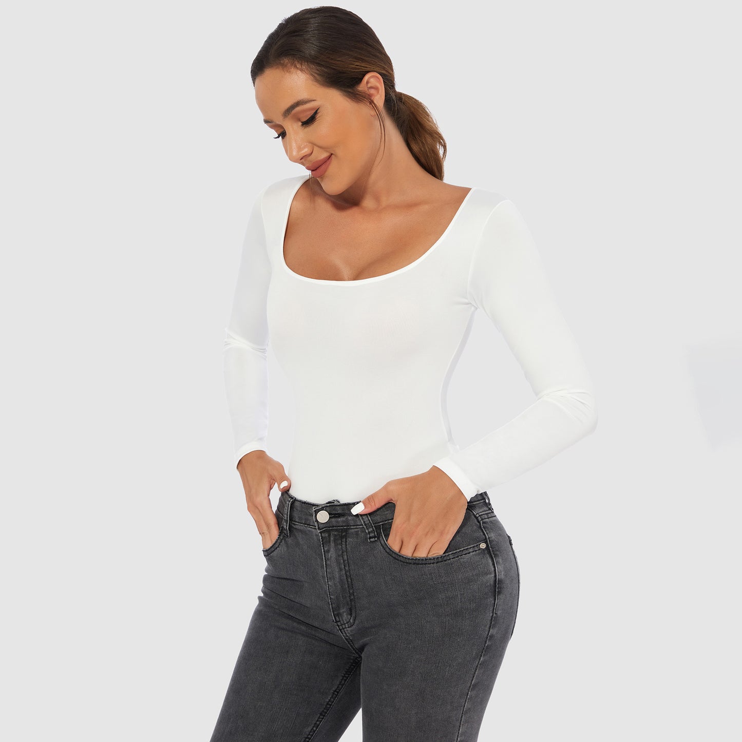 Women's Slim Bottoming Polyester Shirt