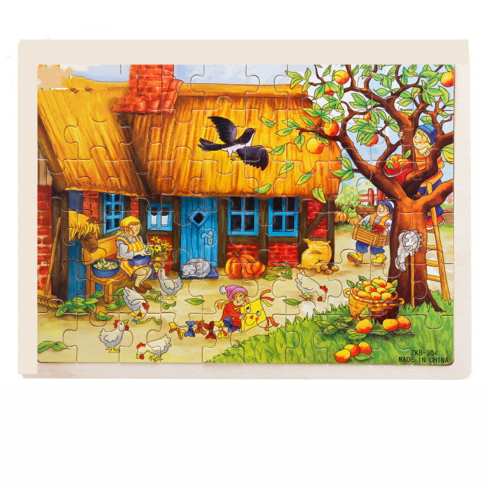 Wooden Children Infants Early Education Puzzle 60 Pieces