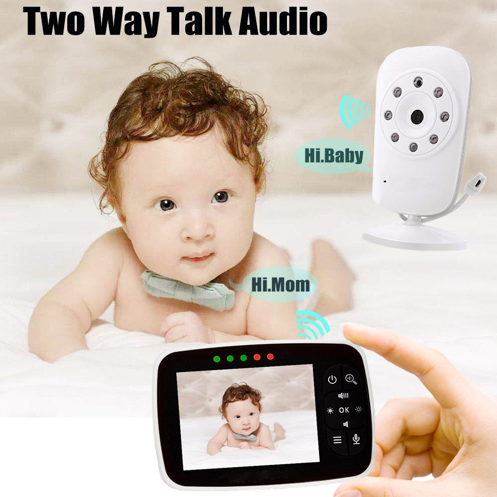 3.5 Inch Digital Wireless Baby Monitor Two-way Intercom Night Vision