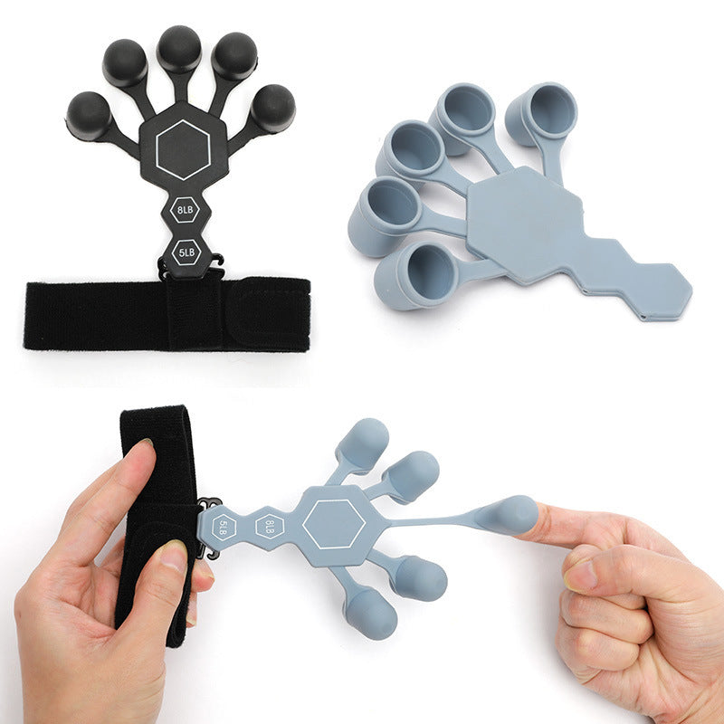 Men's Silicone 5-finger Rehabilitation Power Shooting Brace Hand Trainer