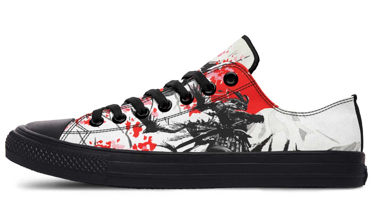 UrbanKick Red an Black Stylish Print Couple's Low-Top Canvas Shoes