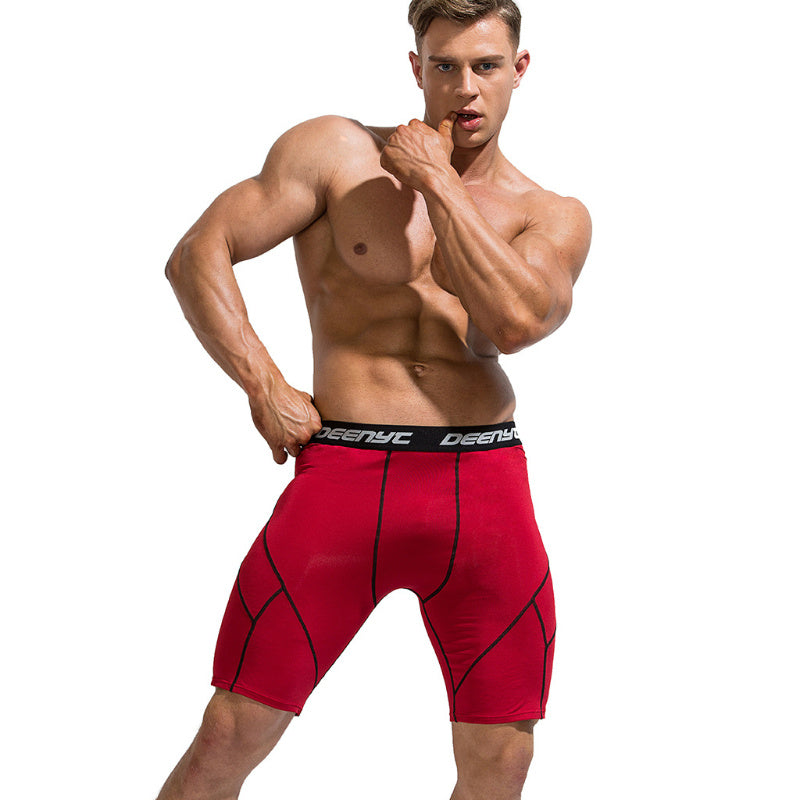 Men's High Waist Tight Height Elastic Swimming Leggings