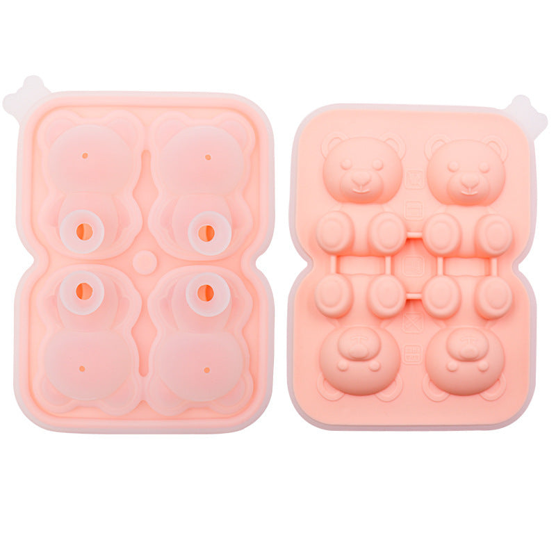 Bear Ice Cube Molded Silicone Ice Tray