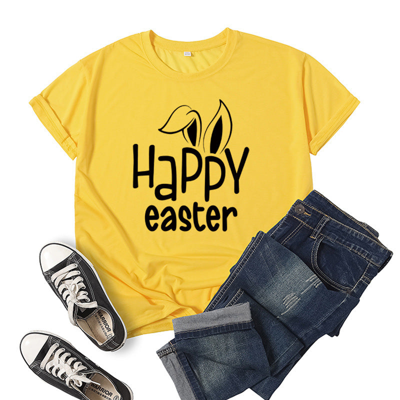 Oberteil mit „Happy Easter“-Print für Damen