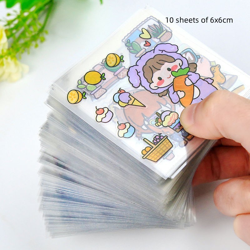 100 Non-duplicate PET Journal Stickers