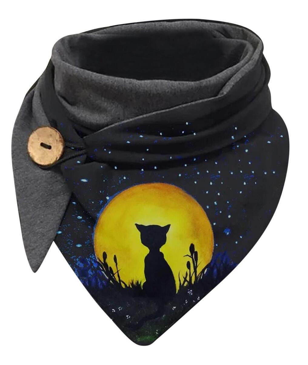 Ladies Cotton Thermal Button Bandana Scarf