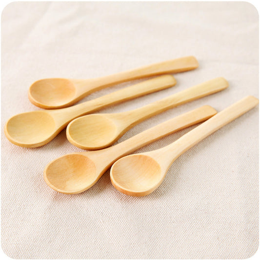 Long-handled Small Wooden Spoon - Ideal for Creative Home Use, Perfect for Tea, Soup, and Serving Spoons