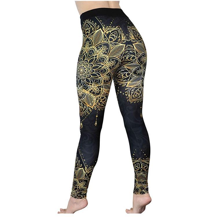 Bedruckte, hoch taillierte, hochelastische Lauf-Fitness-Sport-Yoga-Hose