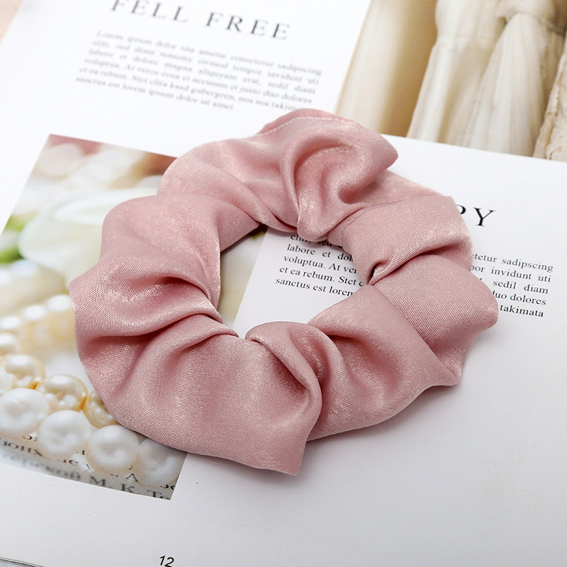 Sweet And Girly Solid Color Large Intestine Hair Ring Headwear