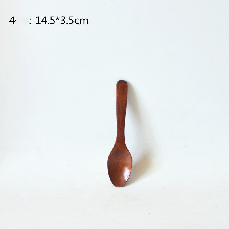 Small Customized Lettering Japanese Children Wooden Soup Spoon