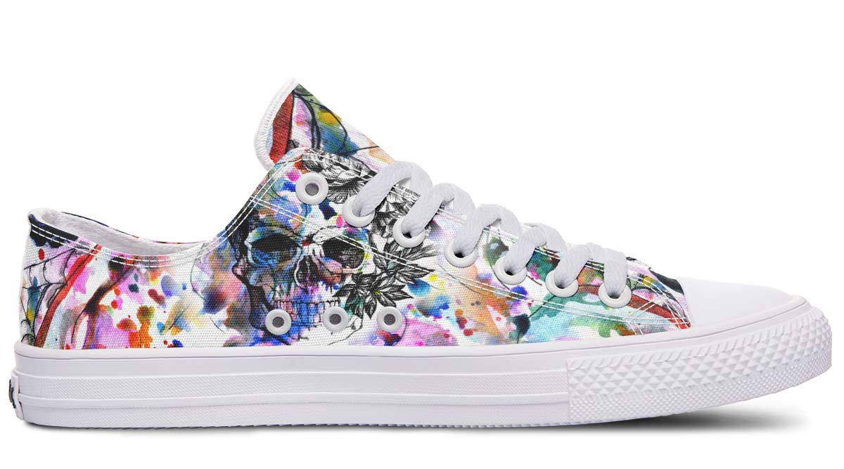 UrbanKicks Skull Fusion Modische bedruckte Paar-High-Top-Canvas-Schuhe