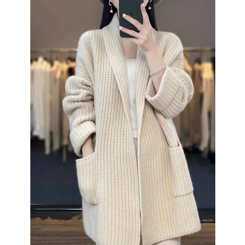 Plus Size Women's Sweater Cardigan Mid-length