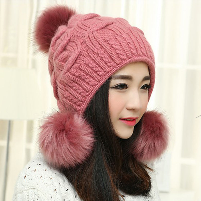 Winter Double Layer Thickening Warm Fashionable Foreign Style Winter Hat