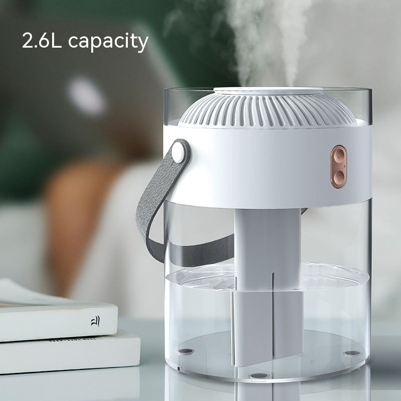 Large Capacity Double Spray Humidifier 26L Ambience Light Commercial Portable Water Replacement