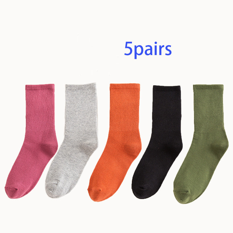 Winter Solid Color Pile Socks