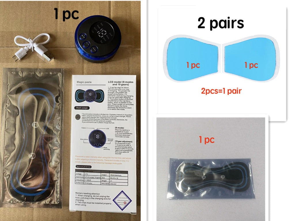 Mini-Massagekissen, intelligentes LCD-Display, Elektromassagegerät, Halswirbelsäule, Taille, Rücken, Schmetterlingsinstrumententasche