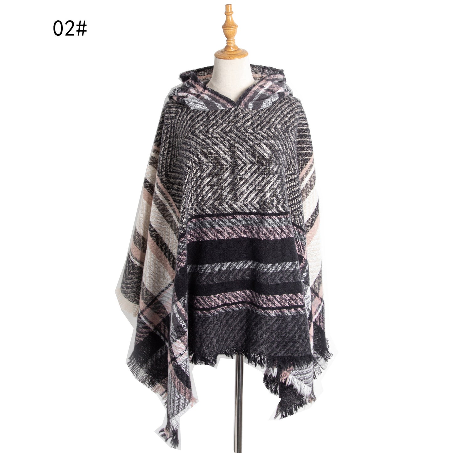 Women's Cloak Hooded Shawl Cape