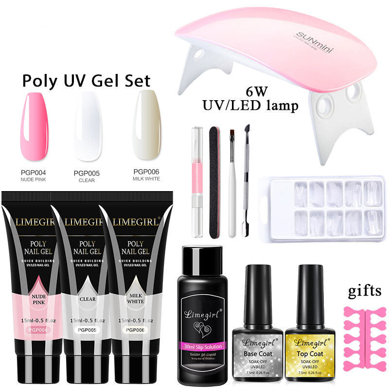 Nail Extension Gel Set Crystal UV Phototherapy