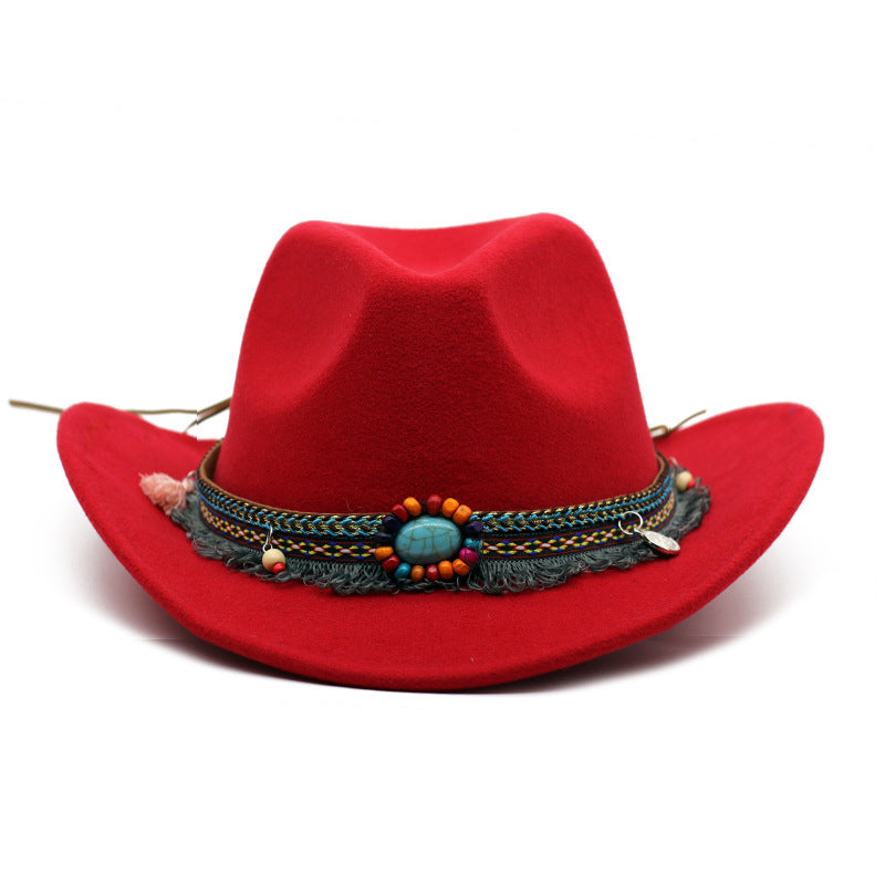 Cowboy Hats Curled Felt Riding Men And Women