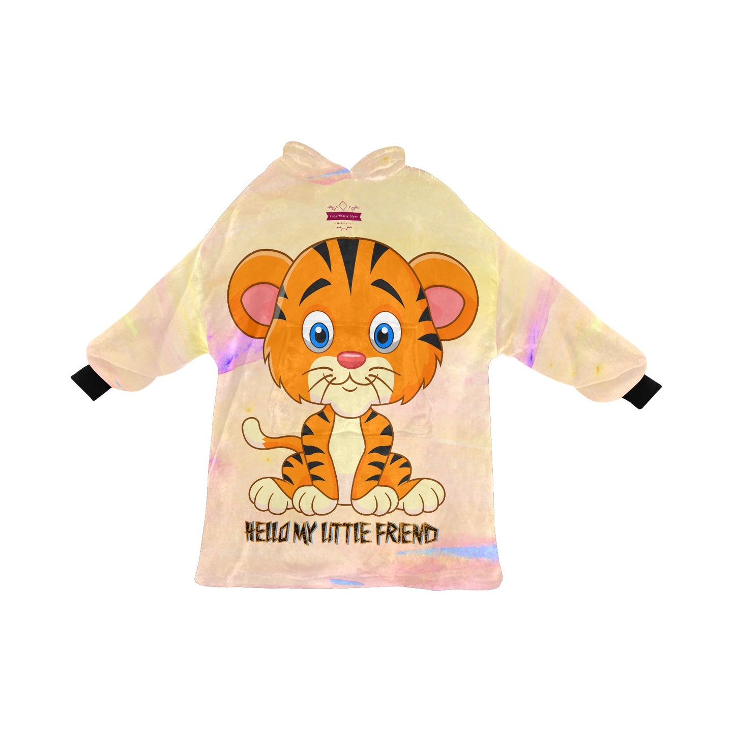 CWS Cozy Vibe Cute Tiger Blanket Hoodie for Kids BY Cozy Winter Store