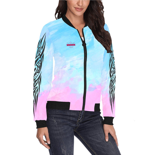 CWS Cozy Jackets Alaskan Wolf Women's All Over Print Bomber Jacket By Cozy Winter Store